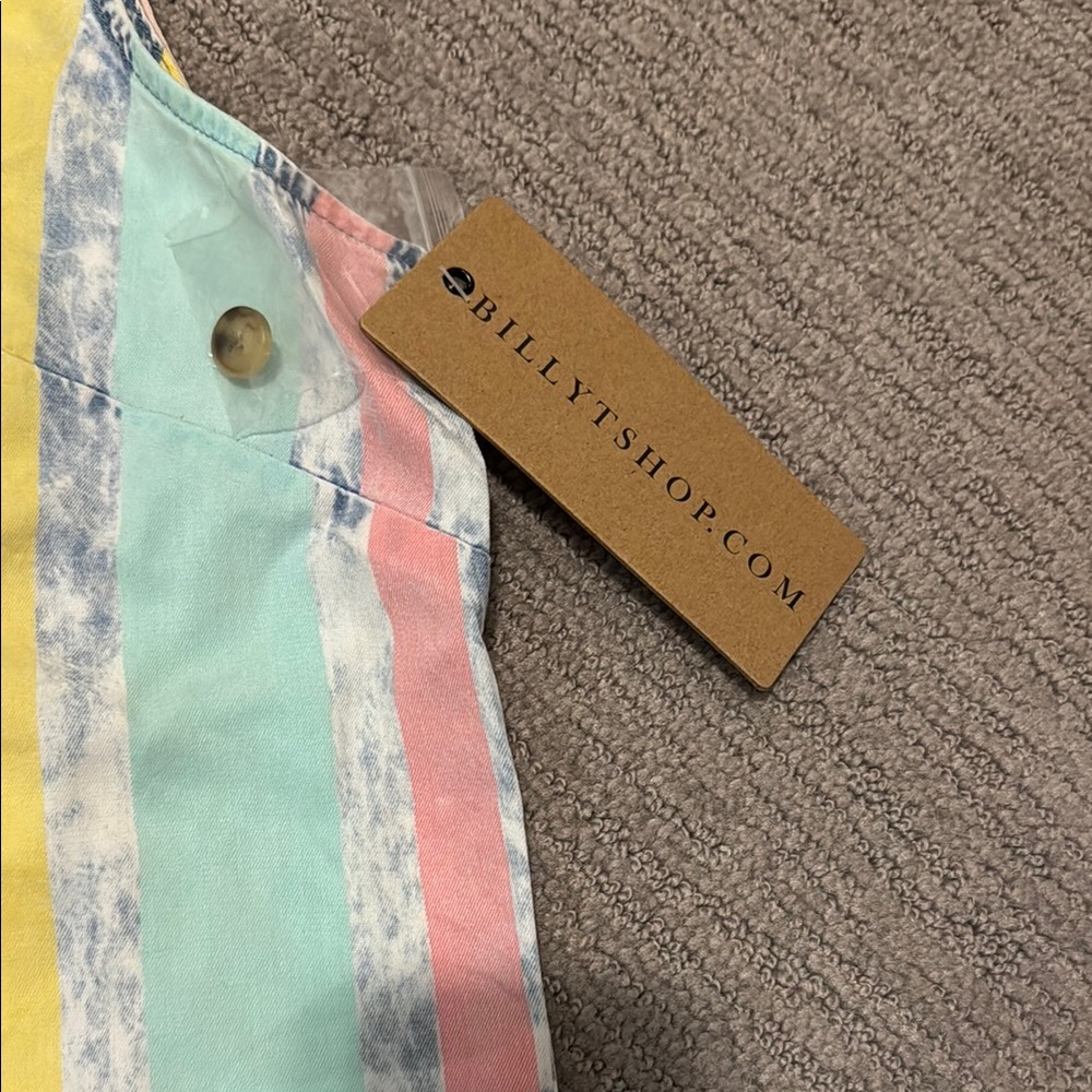 Colorful Striped Button-Up Tank Top - Picture 3 of 4